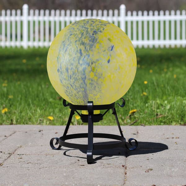 Northlight Seasonal 10in. Yellow Speckled Garden Gazing Ball
