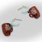 Betsey Johnson Jingle Bell Bling Hot Cocoa Charm Huggie Earrings - image 3