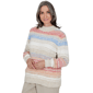 Petite Alfred Dunner Sunset Ridge Space Dye Stripe Sweater - image 3