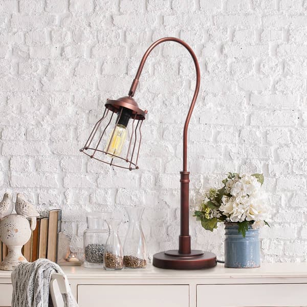 Lalia Home Studio Loft Rustic Caged Shade Table Lamp