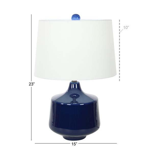 9th & Pike® Contemporary Blue Porcelain Table Lamps - Set of 2