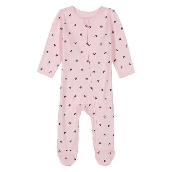 Baby Girl &#40;NB-9M&#41; Tommy Hilfiger Heart Flag Logo Footed Pajamas