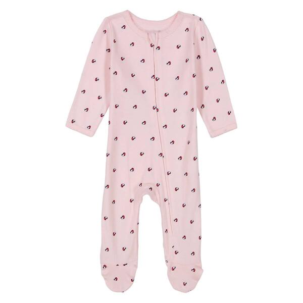 Baby Girl &#40;NB-9M&#41; Tommy Hilfiger Heart Flag Logo Footed Pajamas - image 