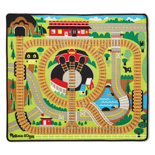 Melissa & Doug&#40;R&#41; Round the Rails Train Rug - image 