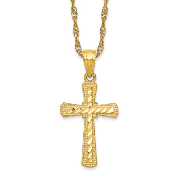 Gold Classics(tm) 10kt. Yellow Gold Cross Pendant Necklace - image 