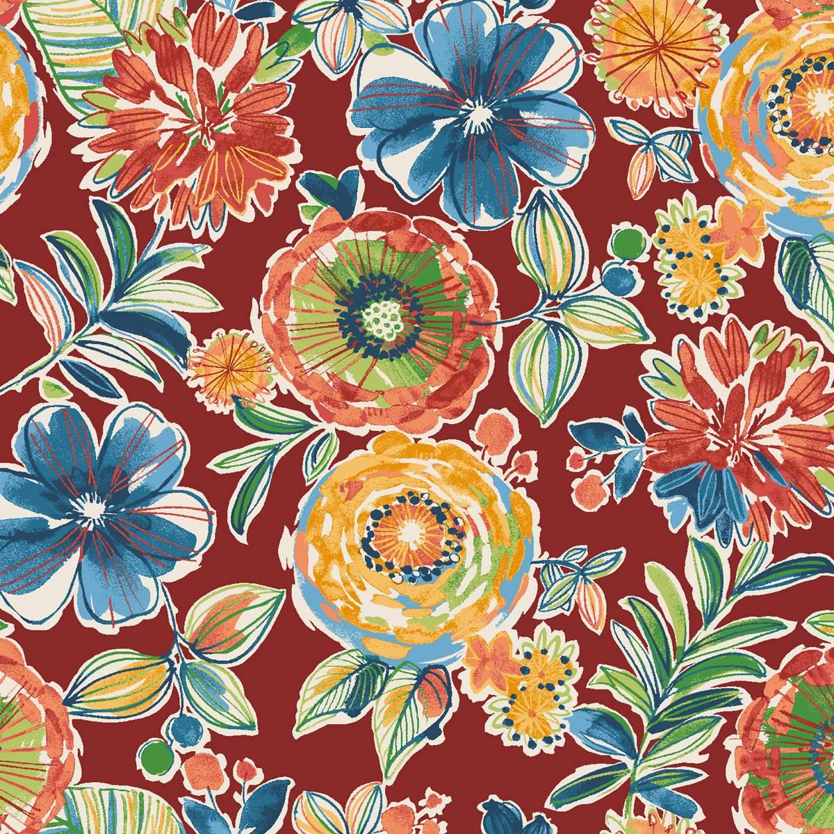 Jordan Manufacturing Colsen Floral High Back Chair Cushion