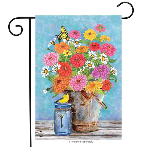 Briarwood Lane Zinnias Garden Flag - image 