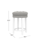 HH2 Home Krauss Grey Backless Swivel Counter Height Stool - image 6