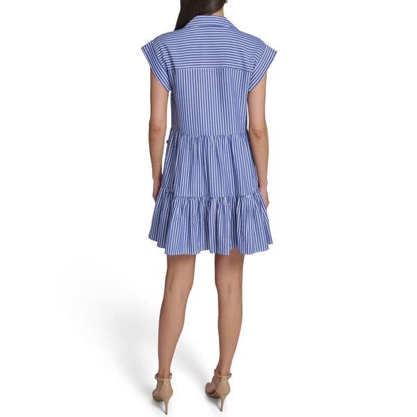 Womens Tommy Hilfiger Short Sleeve Stripe Shirtdress