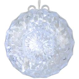 Northlight Seasonal Clear LED Hanging Crystal Sphere Décor
