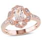Gemstone Classics&#40;tm&#41; 10kt. Rose Gold Morganite Vintage Ring - image 1