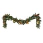 Puleo International 9ft. Pre-Lit Decorated Artificial Garland - image 1