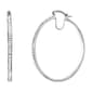 White Thin 40mm Hoop Earrings - image 1