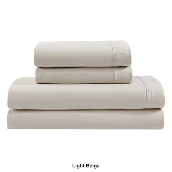 Calvin Klein Washed Percale Cotton 4pc. 200 TC Sheet Set