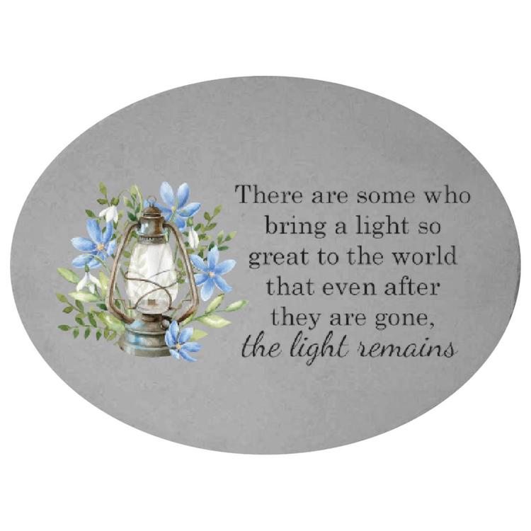 There are Some Who Bring a Light Oval Memorial Stone
