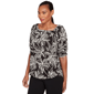 Petite Skye&#8217;s the Limit Spicy Graphic Tropical Leaf Blouse - image 3