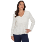 Womens Skyes the Limit Urban Heirloom V Neck Ruffle Lace Blouse - image 1