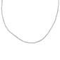 Sterling Silver 20in. Diamond Cut Bead Necklace - image 1