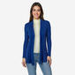 Women Birch Long Sleeve Solid Fine Gauge Rib Cardigan - image 1