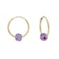 Lavender Crystal Hoop Earrings - image 1