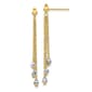 Gold Classics(tm) 14kt. Two-Tone Cable Chain Bead Earrings - image 1