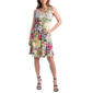 Womens 24/7 Comfort Apparel Yellow Floral Fit & Flare Dress - image 1