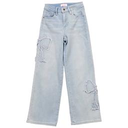 Girls (7-14) YMI(R) Wide Leg Bow Patchwork Jeans