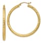 Gold Classics(tm) 10kt. Diamond-Cut 35mm Round Hoop Earrings - image 1