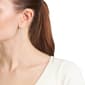 Athra Fine Silver Plated & Crystal Snowflake Drop Earrings - image 3