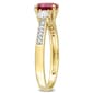 Gemstone Classics™ White Sapphire & Lab Created Ruby Ring - image 3