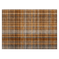 HomeRoots Orange Brown & Grey Plaid Non Skid Accent Rug - image 2