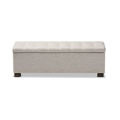 Baxton Studio Roanoke Upholstered Storage Ottoman Bench