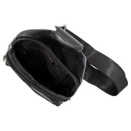 Mens Pleather Sling Bag - Black