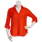 Juniors A. Byer Tie Front Portofino Button Up Blouse - image 1