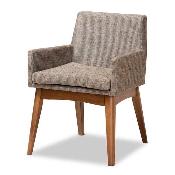 Baxton Studio Dorina Mid-Century Modern Fabric 5-Piece Dining Set