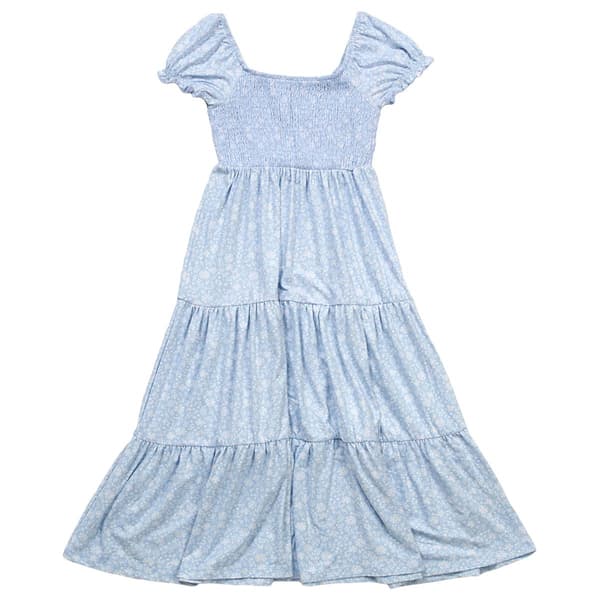 Girls (7-16) No Comment Smocked Floral Print Dress - image 