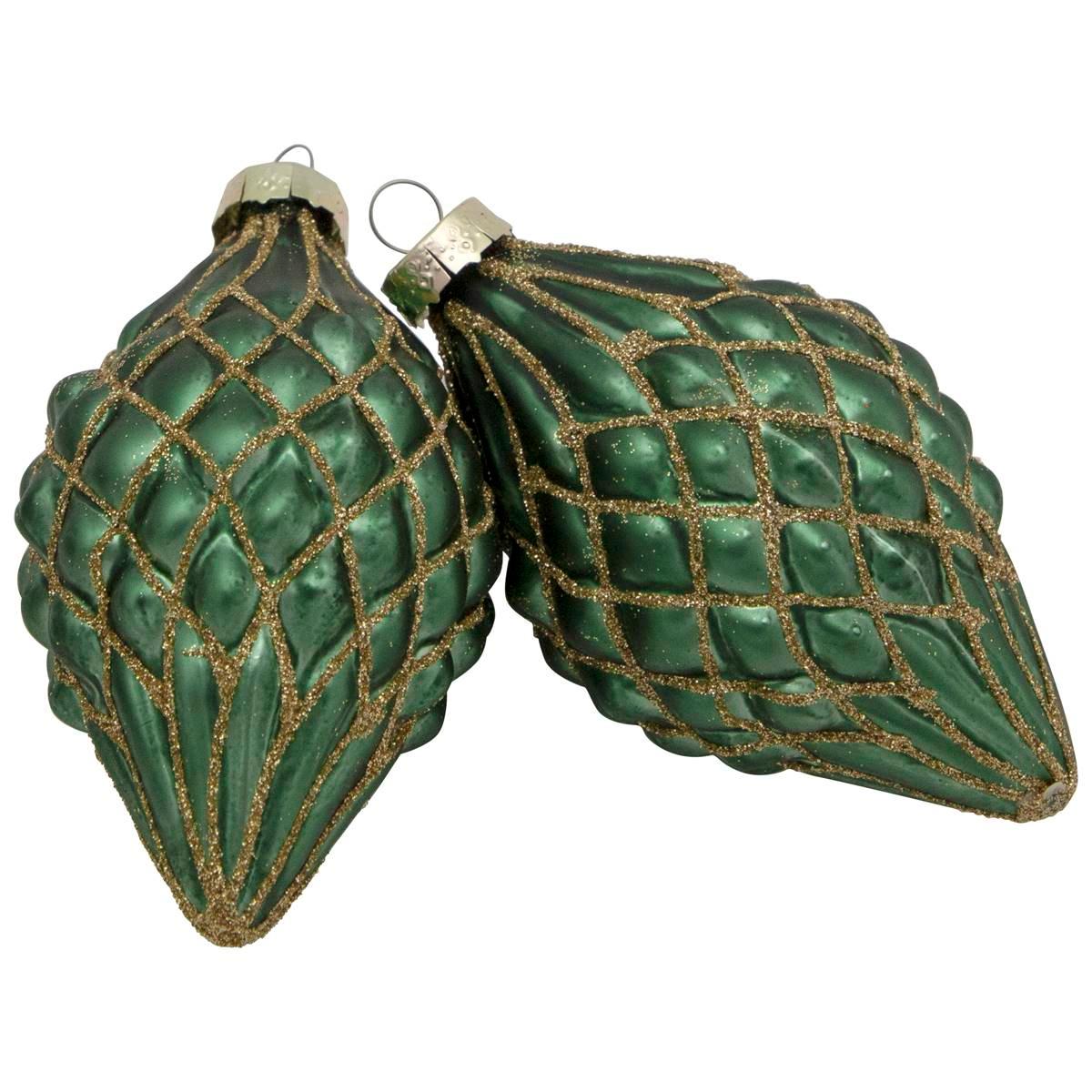 Northlight Seasonal 4ct. Glitter Finial Christmas Ornaments