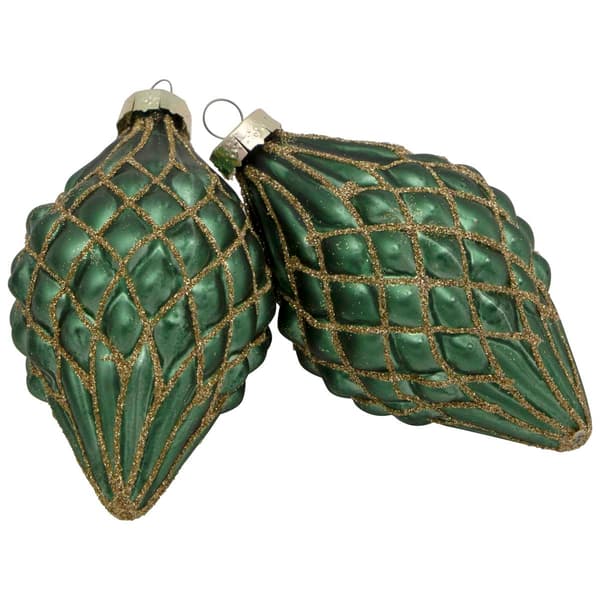 Northlight Seasonal 4ct. Glitter Finial Christmas Ornaments