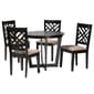 Baxton Studio Alena Modern Dark Brown Wood 5pc. Dining Set - image 1