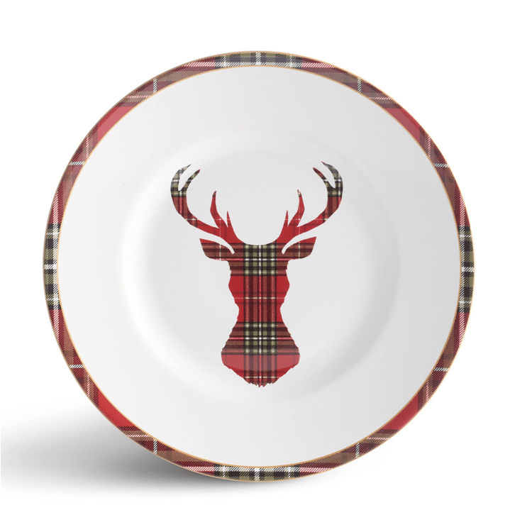 222 Fifth Wexford Red 12pc. Porcelain Dinnerware Set
