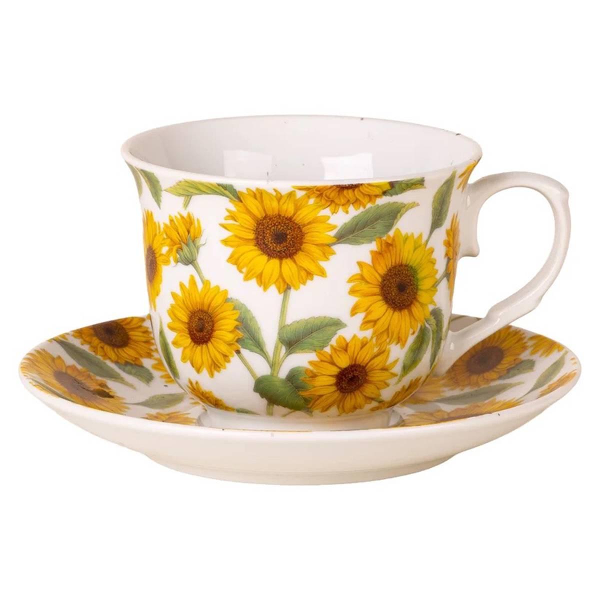 Home Essentials Sunflower Chintz Cup/Saucer