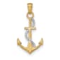Unisex Gold Classics&#40;tm&#41; 14kt. Two-Tone Rope & Anchor Pendant - image 1