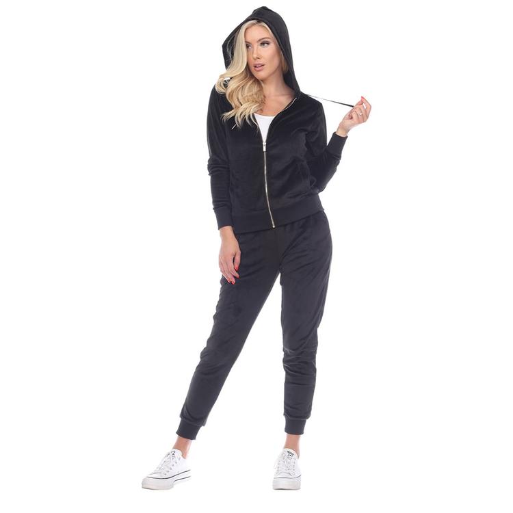 Womens White Mark 2pc. Velour Tracksuit Set