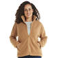 Petites Erika Zip Front Mock Sherpa Jacket - image 1