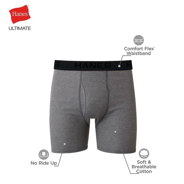 Mens Hanes Ultimate® Core 4pk. Boxer Briefs - Blue/Purple