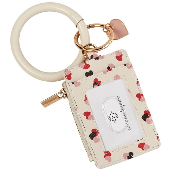 Womens Nanette Lepore Candi Bracelet Card Holder - Heart Flutter