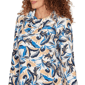 Womens Emaline Golden Nautica Long Sleeve Cowl Neck Leaf Blouse - image 5