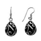 Marsala Fine Silver Plated Inlay Scroll Earrings - image 1