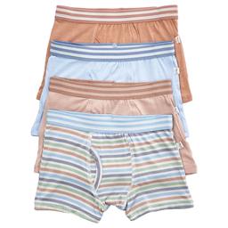 Toddler Boy Poppy & Clay 4pk. Zen Bamboo Stripe Boxer Briefs