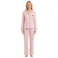 Womens Laura Ashley® Cotton Stripe Interlock Pajama Set - image 2